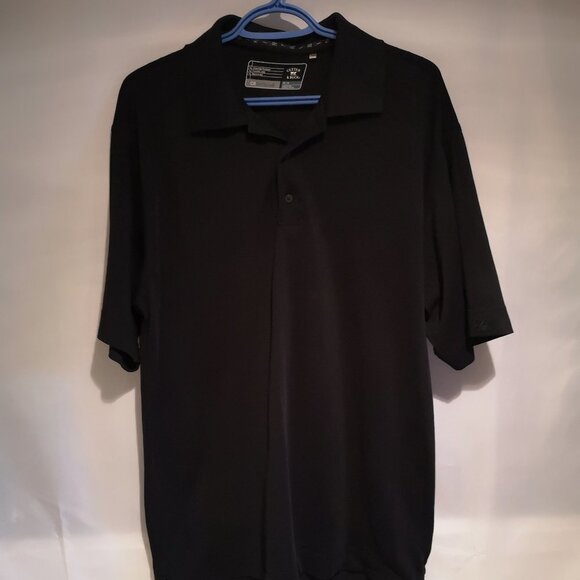 Cutter & Buck Moisture Wicking Men's Size Medium Black Short Sleeve Polo Shirt - Picture 1 of 6